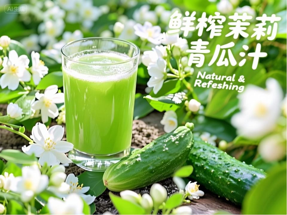 鲜榨茉莉青瓜汁
