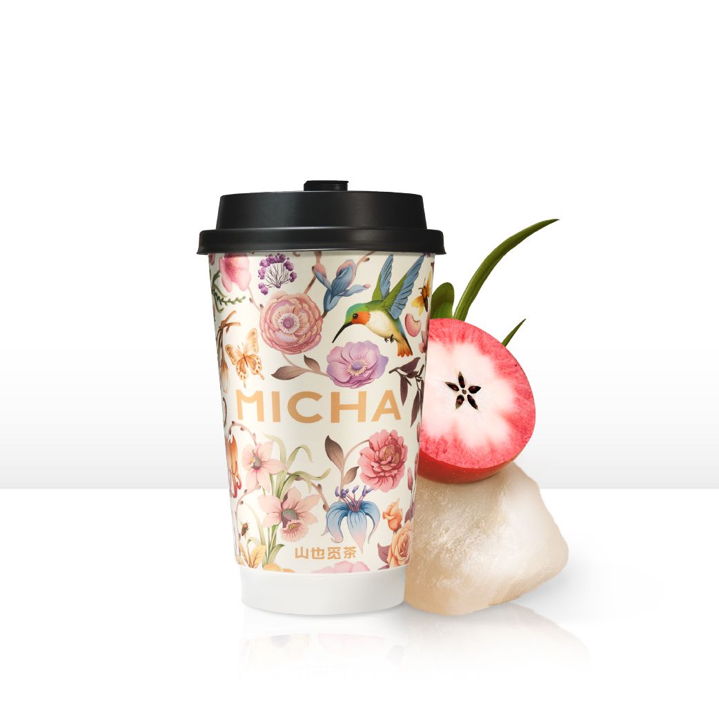 红心苹果茉莉果奶