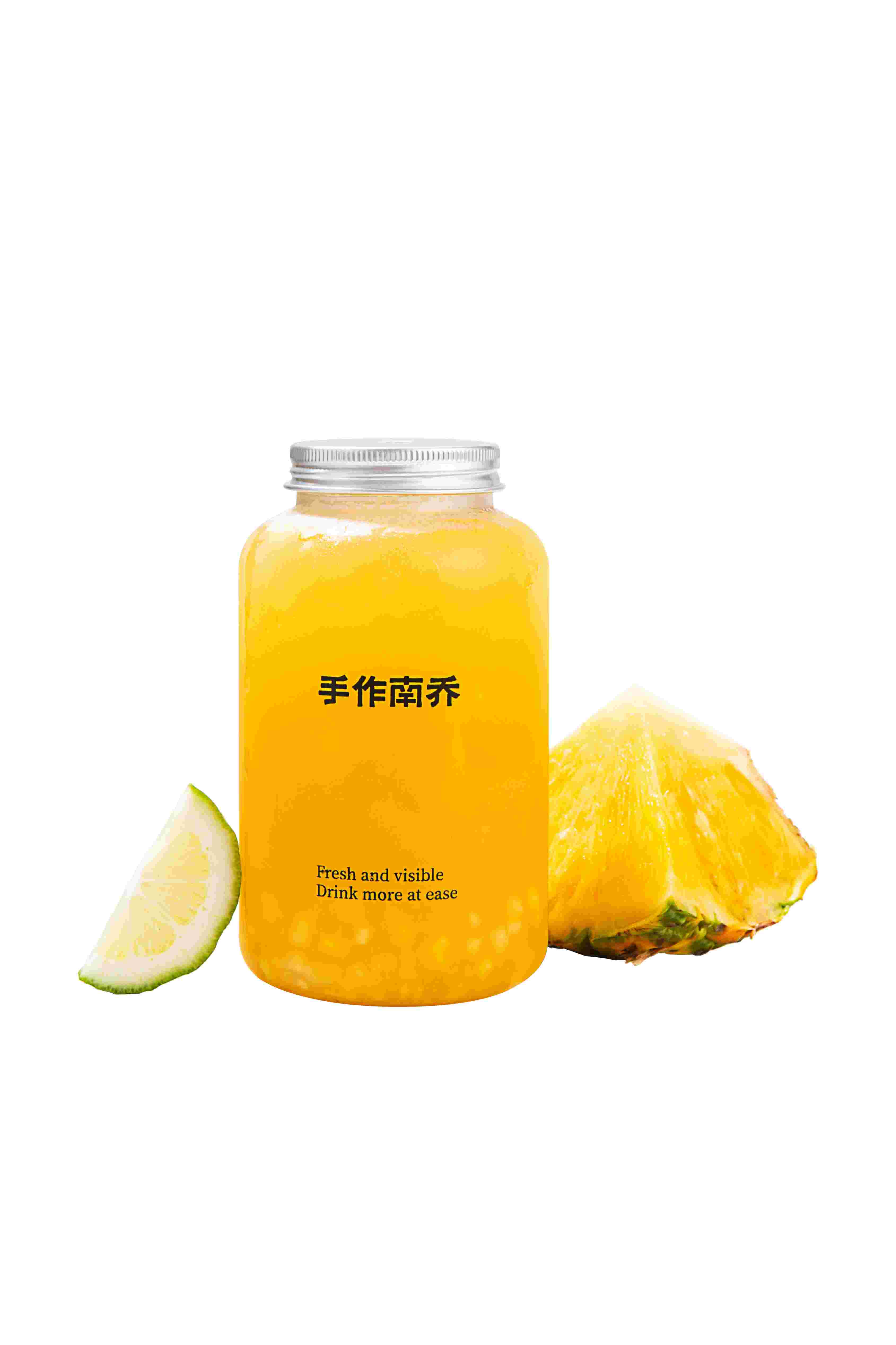 真鲜榨·百香凤梨冰茶