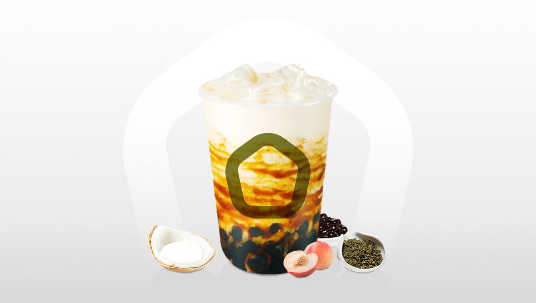 白桃珍珠奶茶