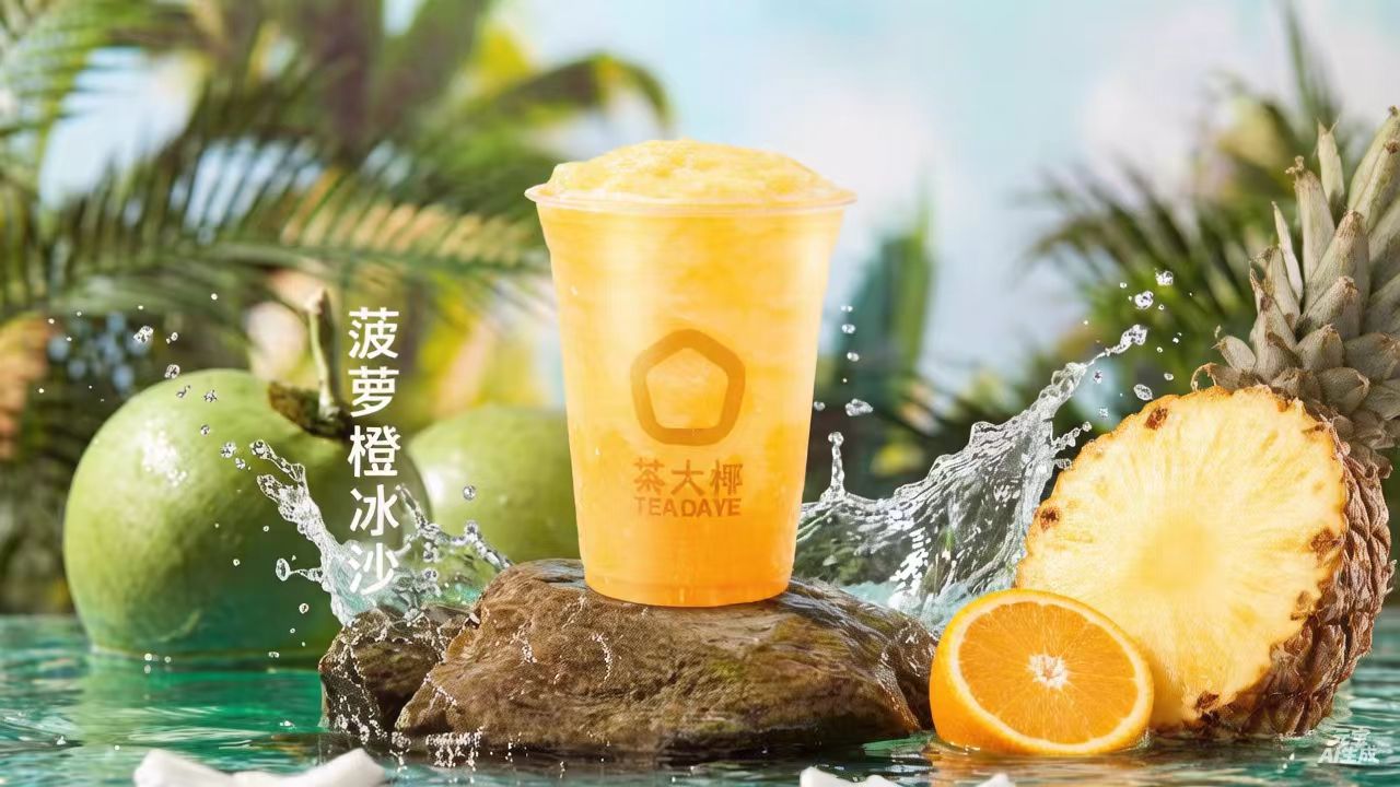菠萝橙冰沙