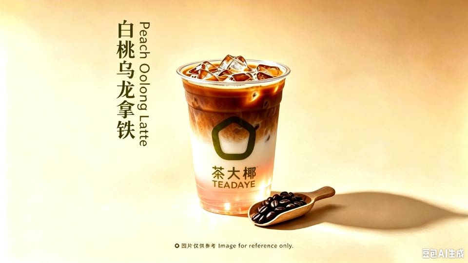 白桃乌龙拿铁