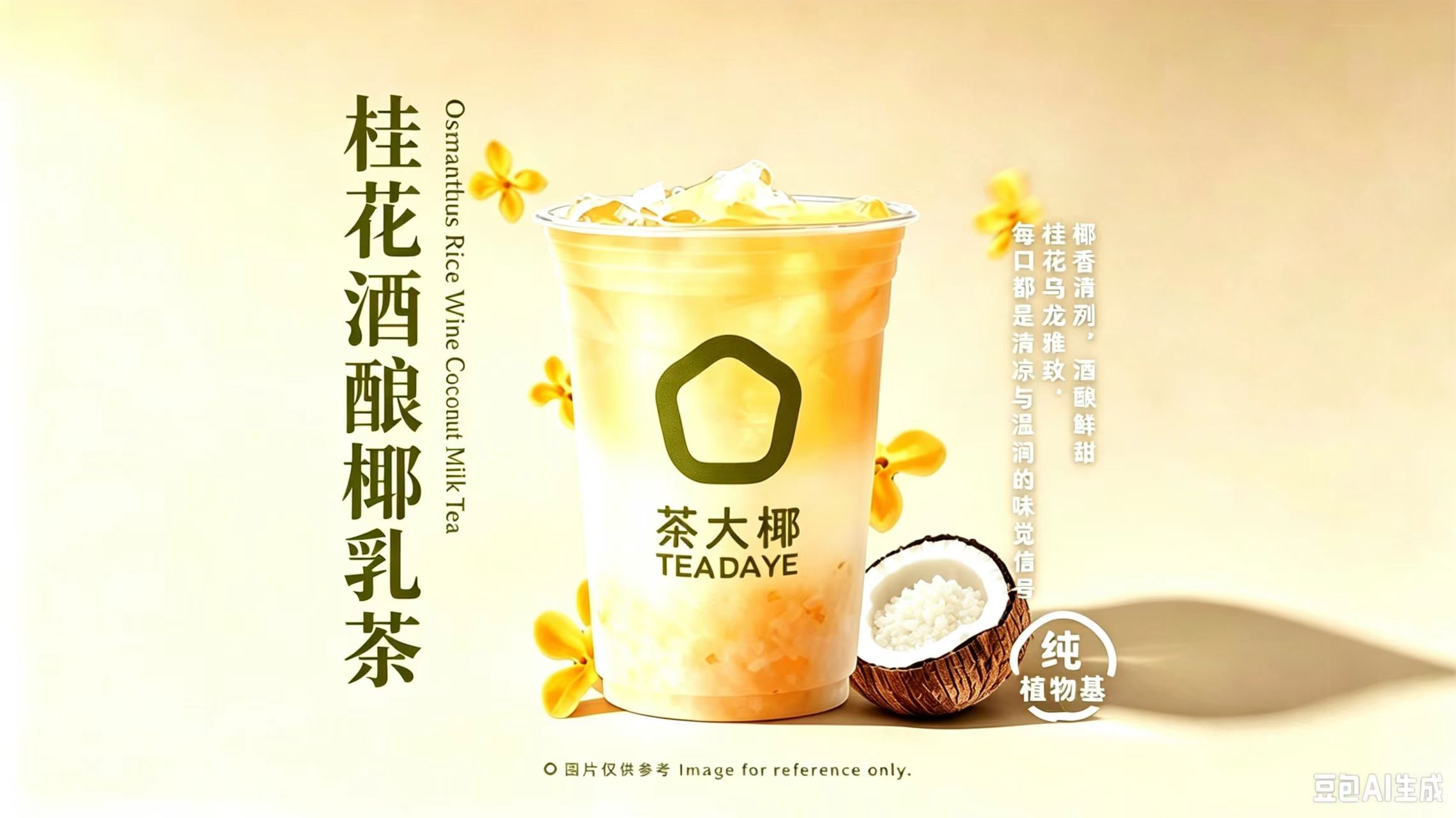 桂花酒釀椰乳茶