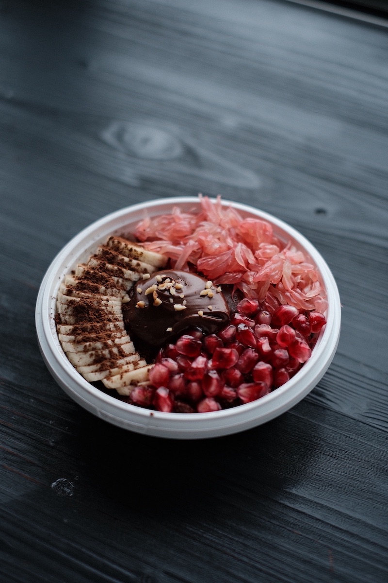 秋季红宝石VC·Nutella黑巧可可石榴碗（底铺华夫格）