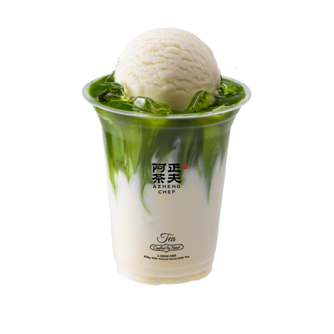 手作·双皮奶雪球抹茶