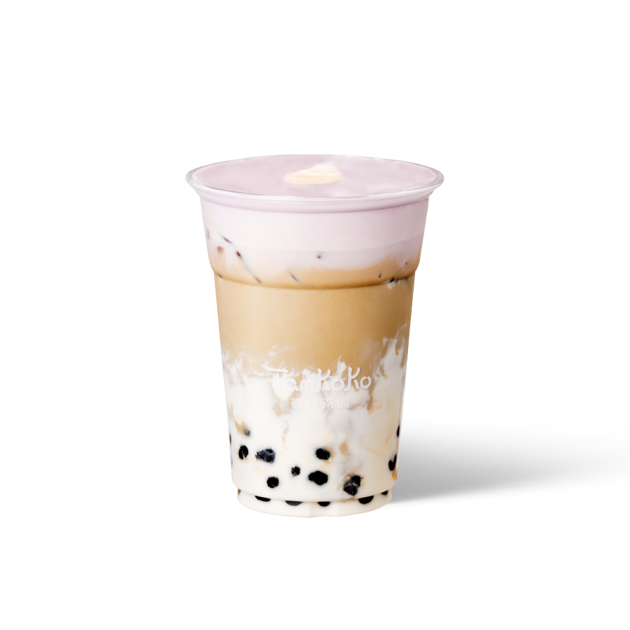 焙茶紫薯冰奶