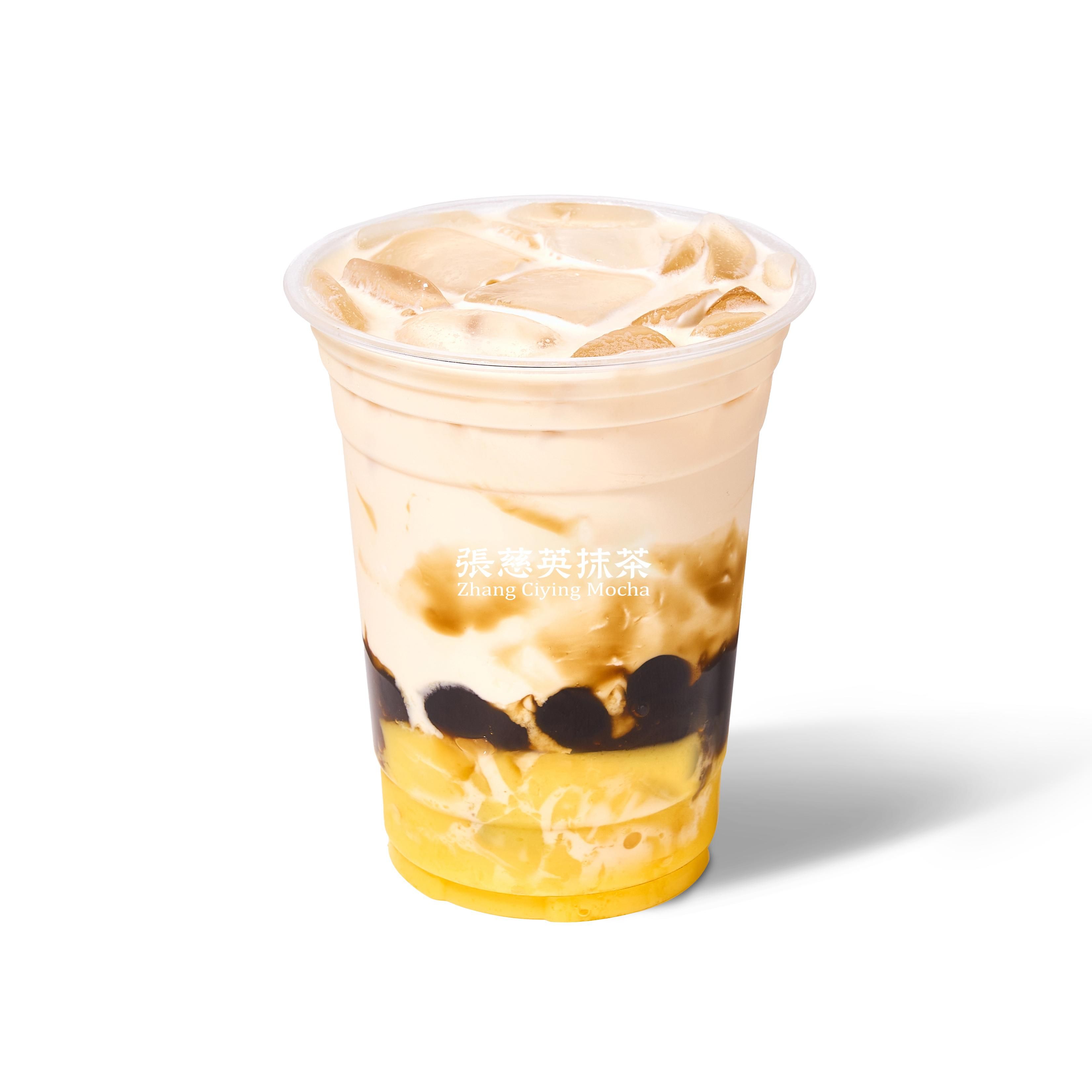 滑嫩布丁珍珠奶茶