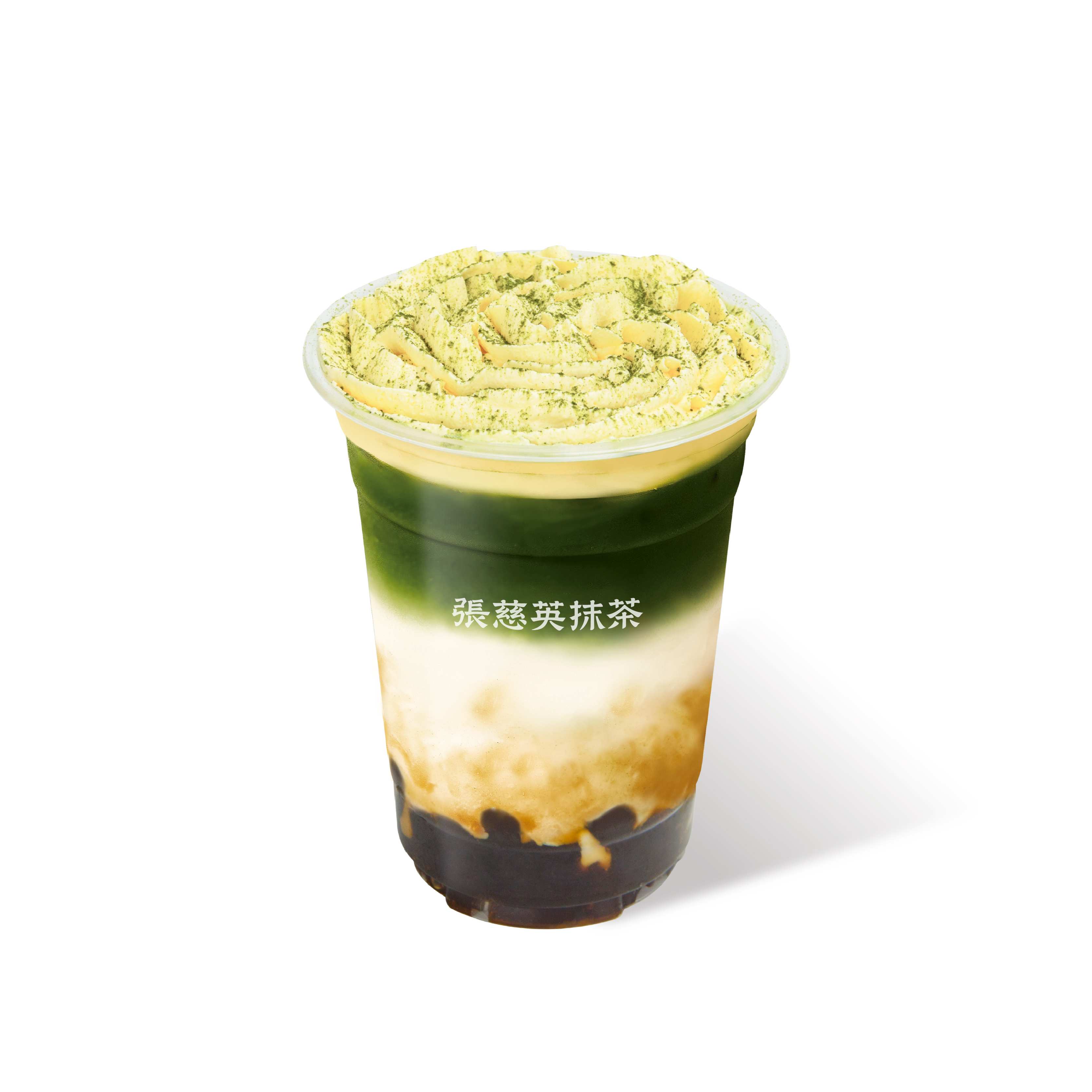 抹茶布蕾蛋糕珍珠牛乳