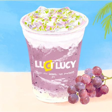 葡萄香柠奶茶