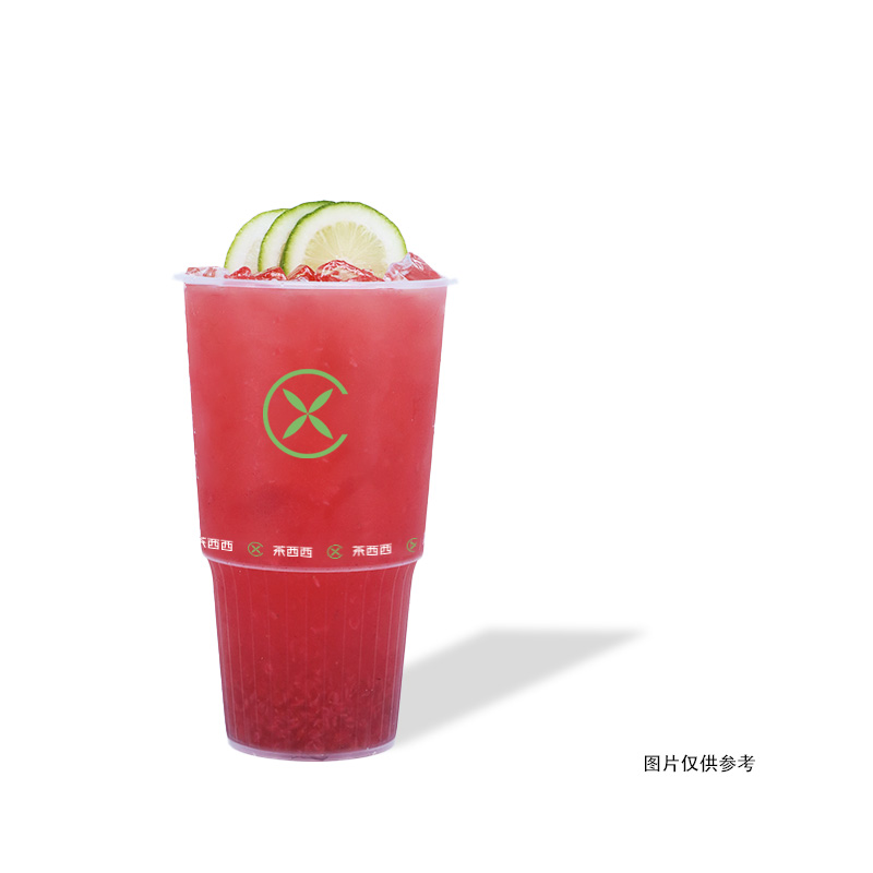 手捣草莓冰茶