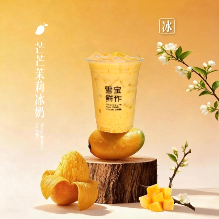 芒芒茉莉冰奶