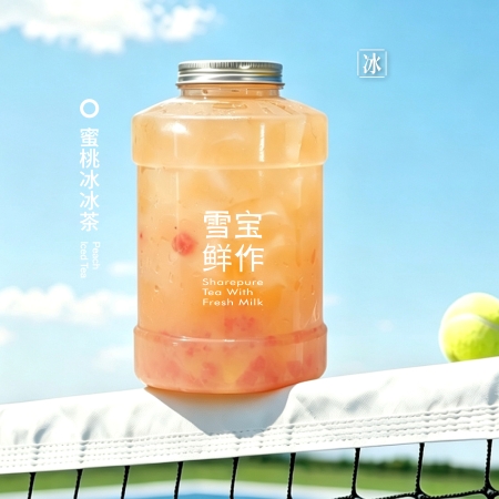 蜜桃冰冰茶