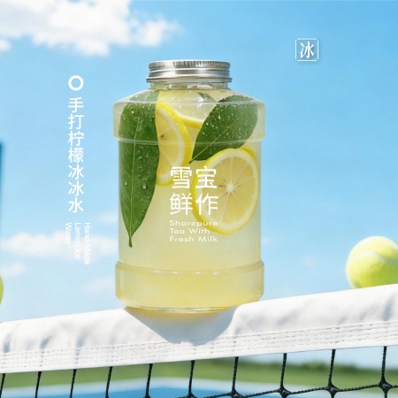 手打柠檬冰冰水