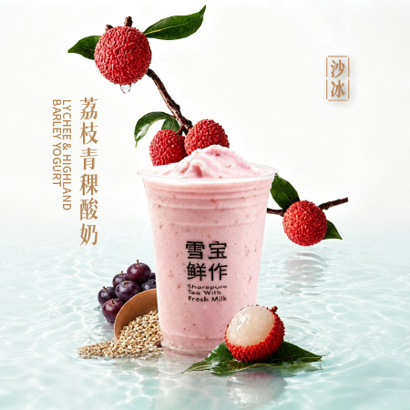 荔枝青稞酸奶