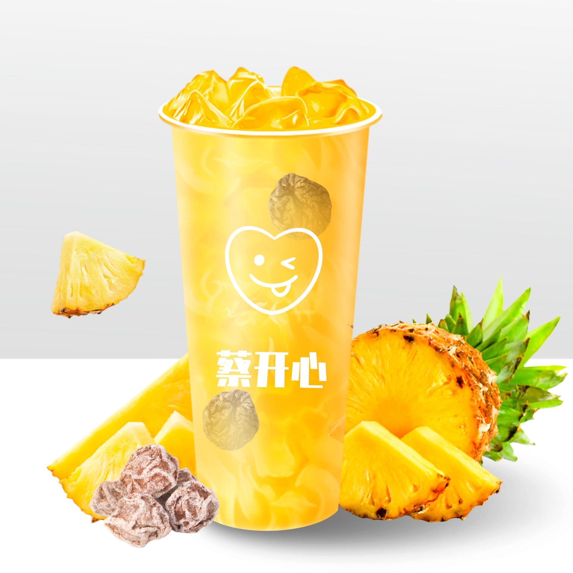 话梅金菠萝凤梨水果茶