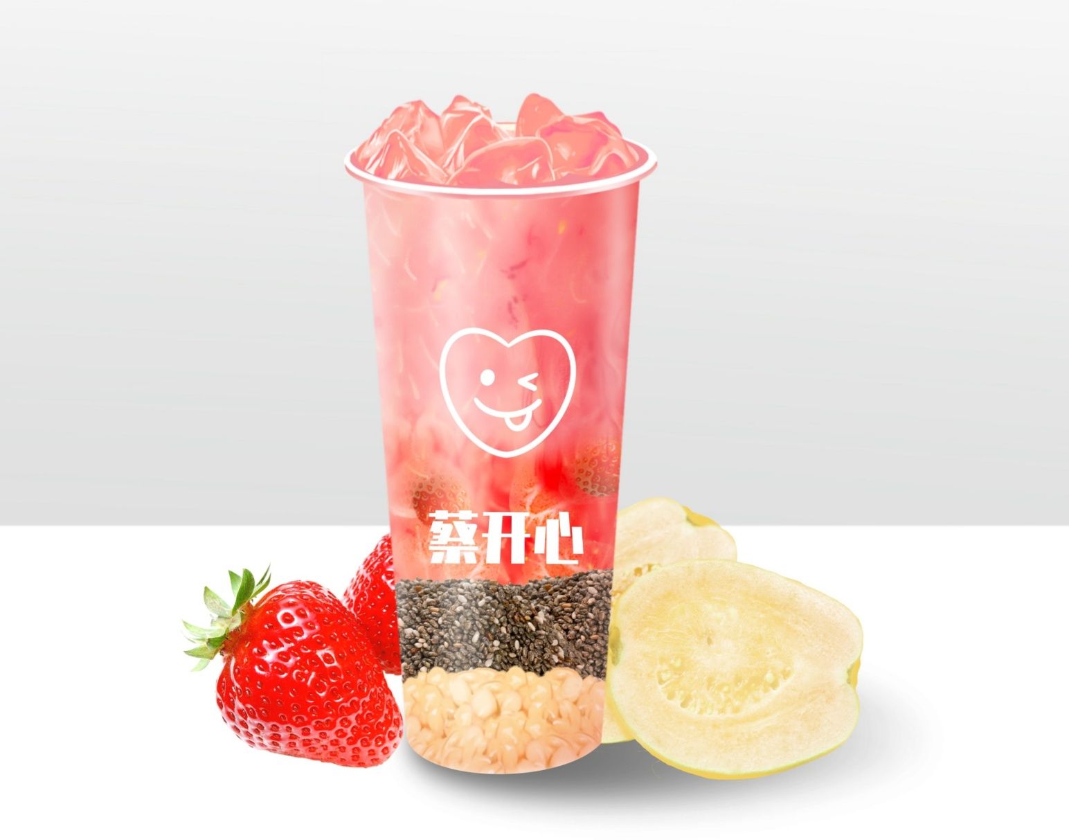 芭乐草莓燕麦卡士酸奶