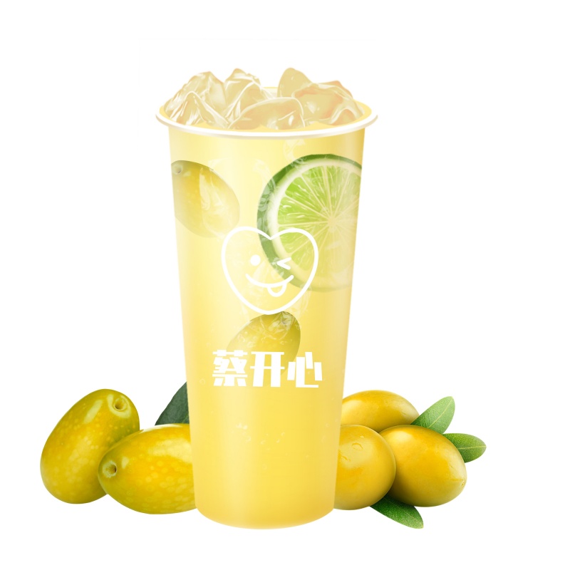 大杯汕頭橄欖茉莉檸茶