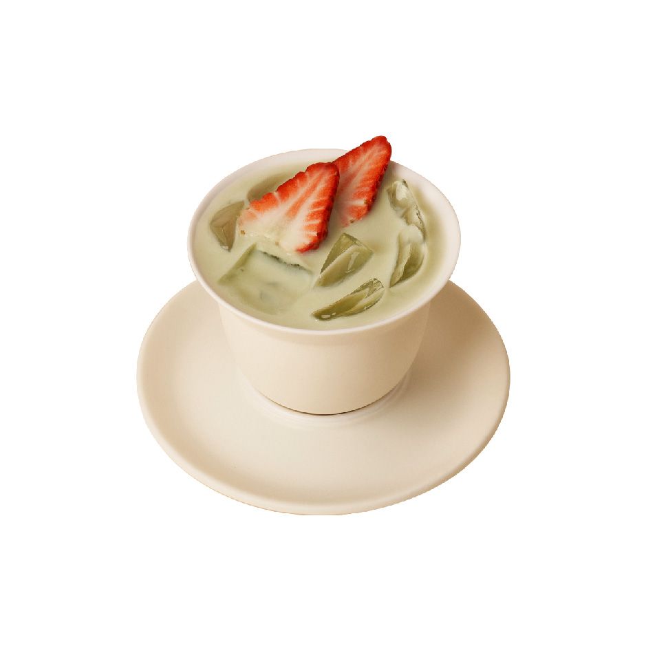 草莓日式抹茶煎茶奶茶