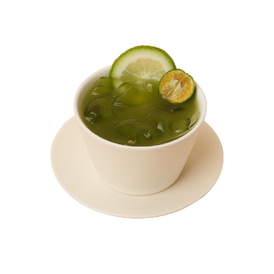 大桔柠檬日式抹茶煎茶