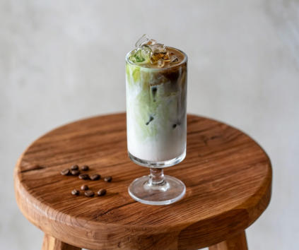 绿豆沙抹竹拿铁
