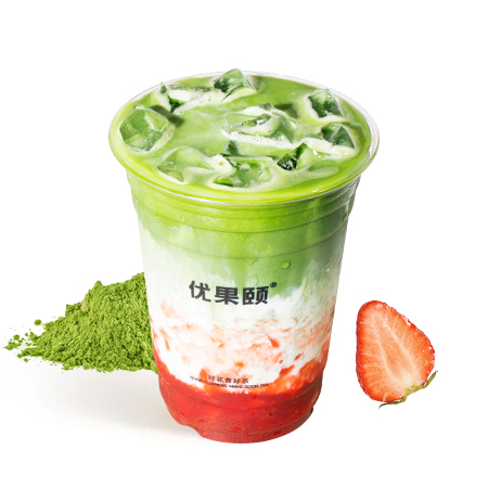 草莓抹茶牛乳