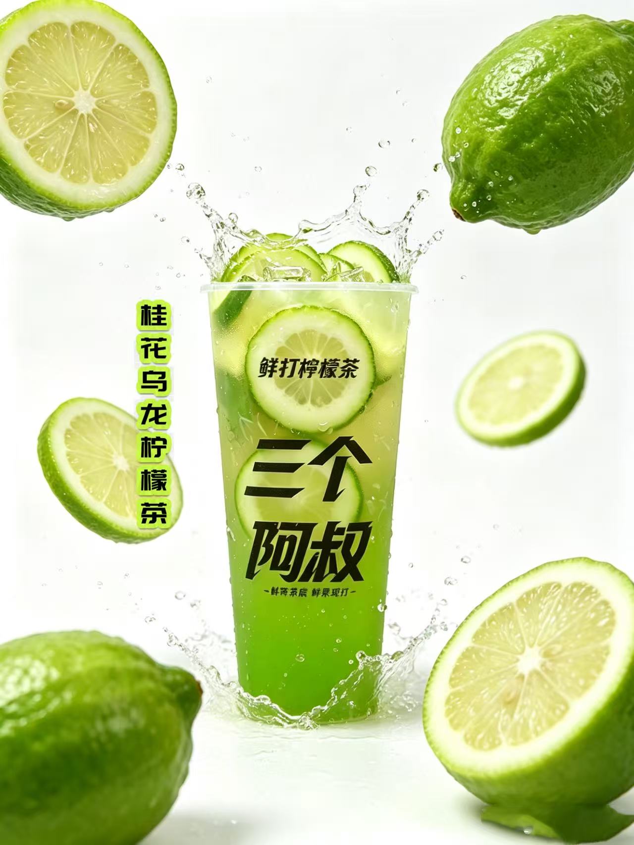 桂花乌龙柠檬茶