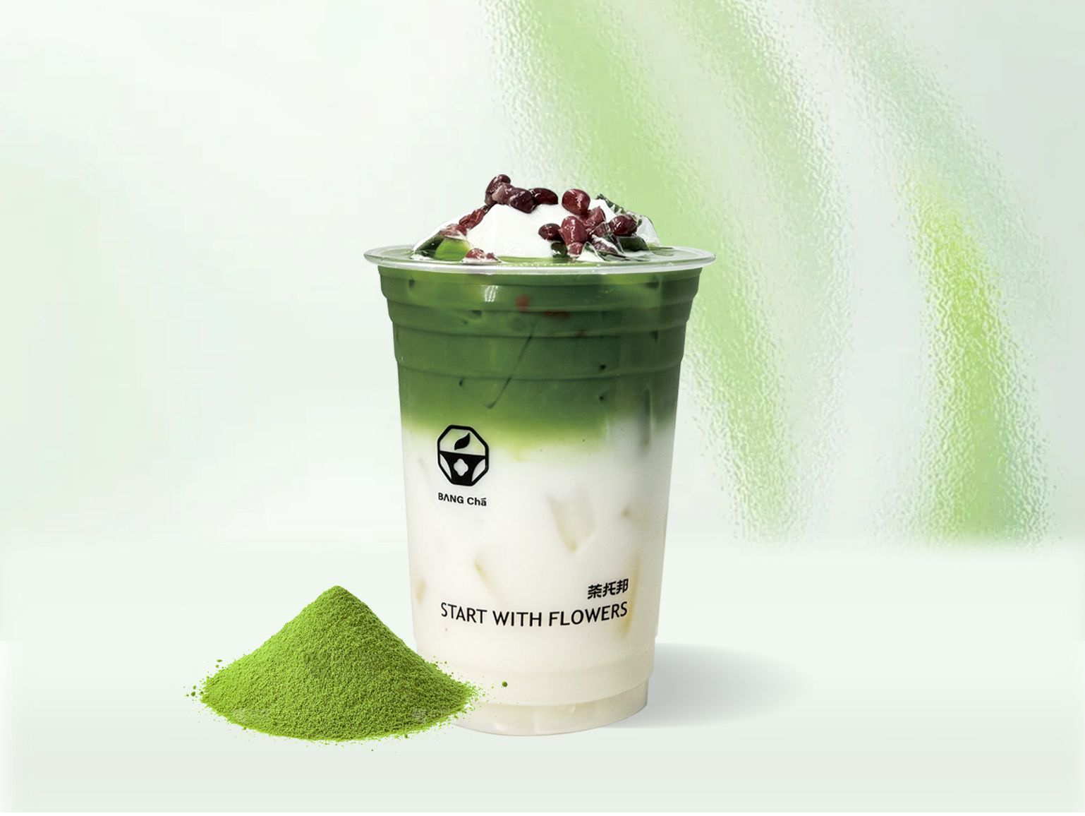 抹茶红豆双皮奶