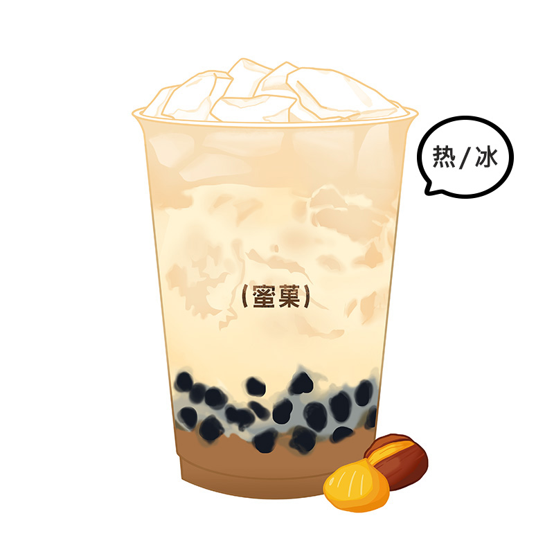 板栗蛋糕奶茶