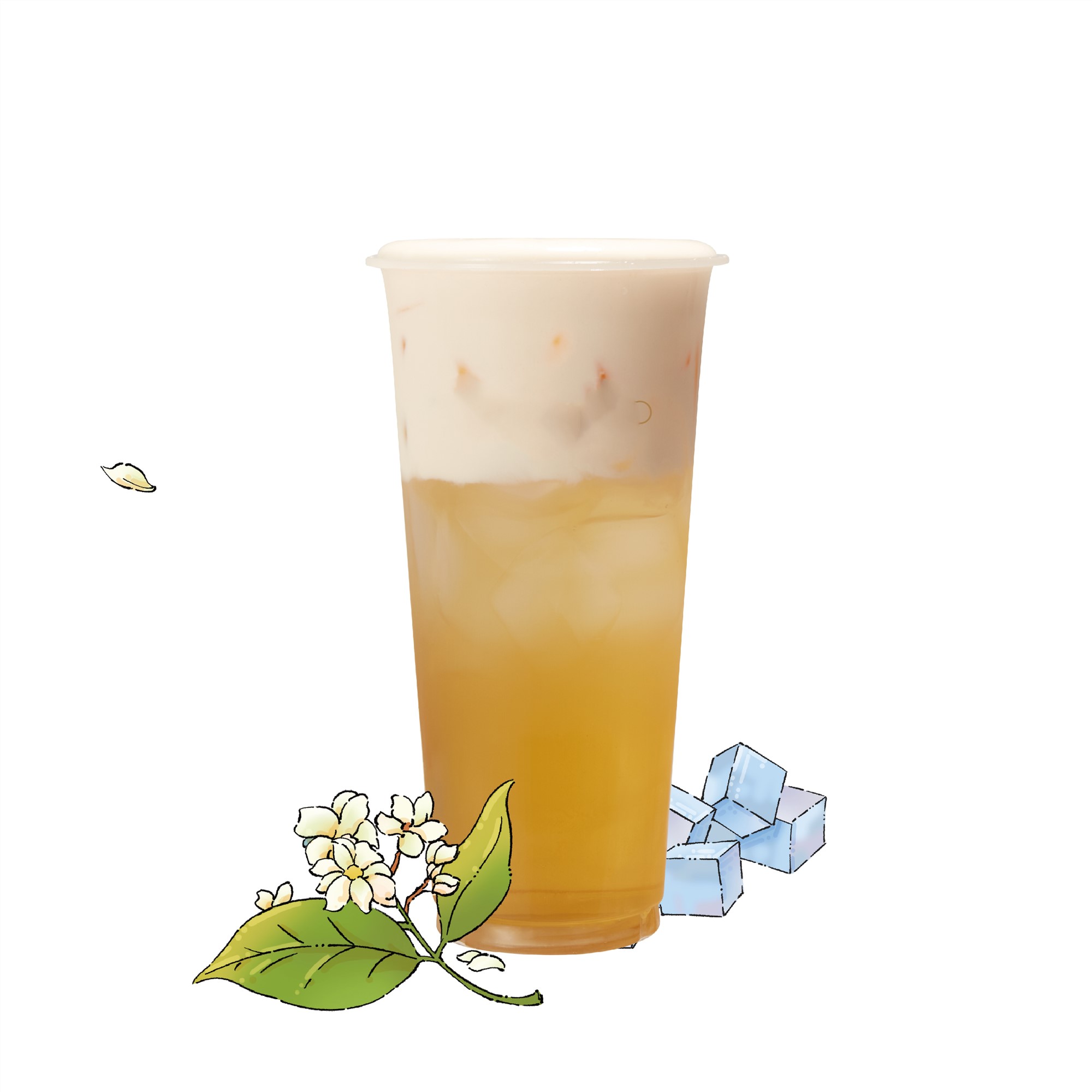 绿茶芝士奶盖