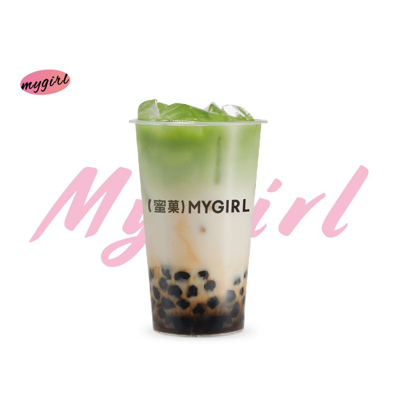 抹茶啵啵牛乳