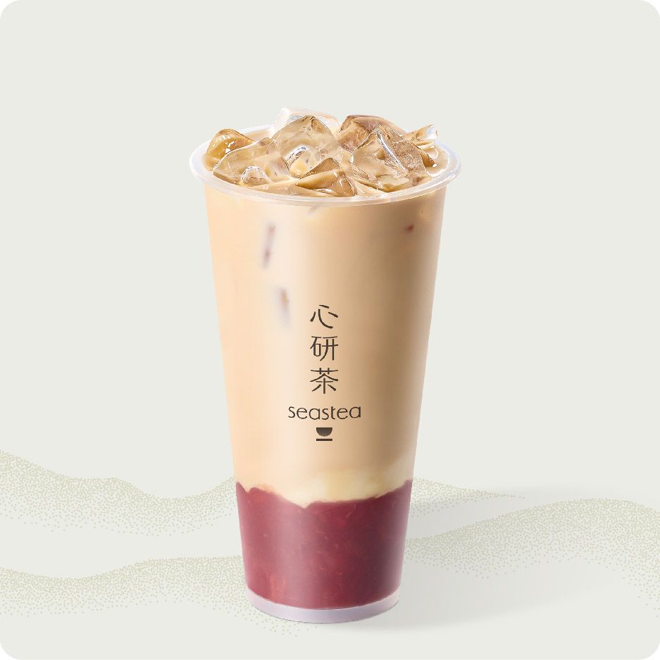 双拼红豆豆花奶茶