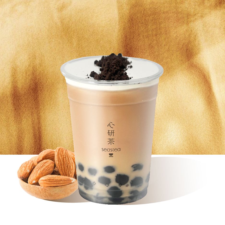 奥利奥巴旦木乳茶