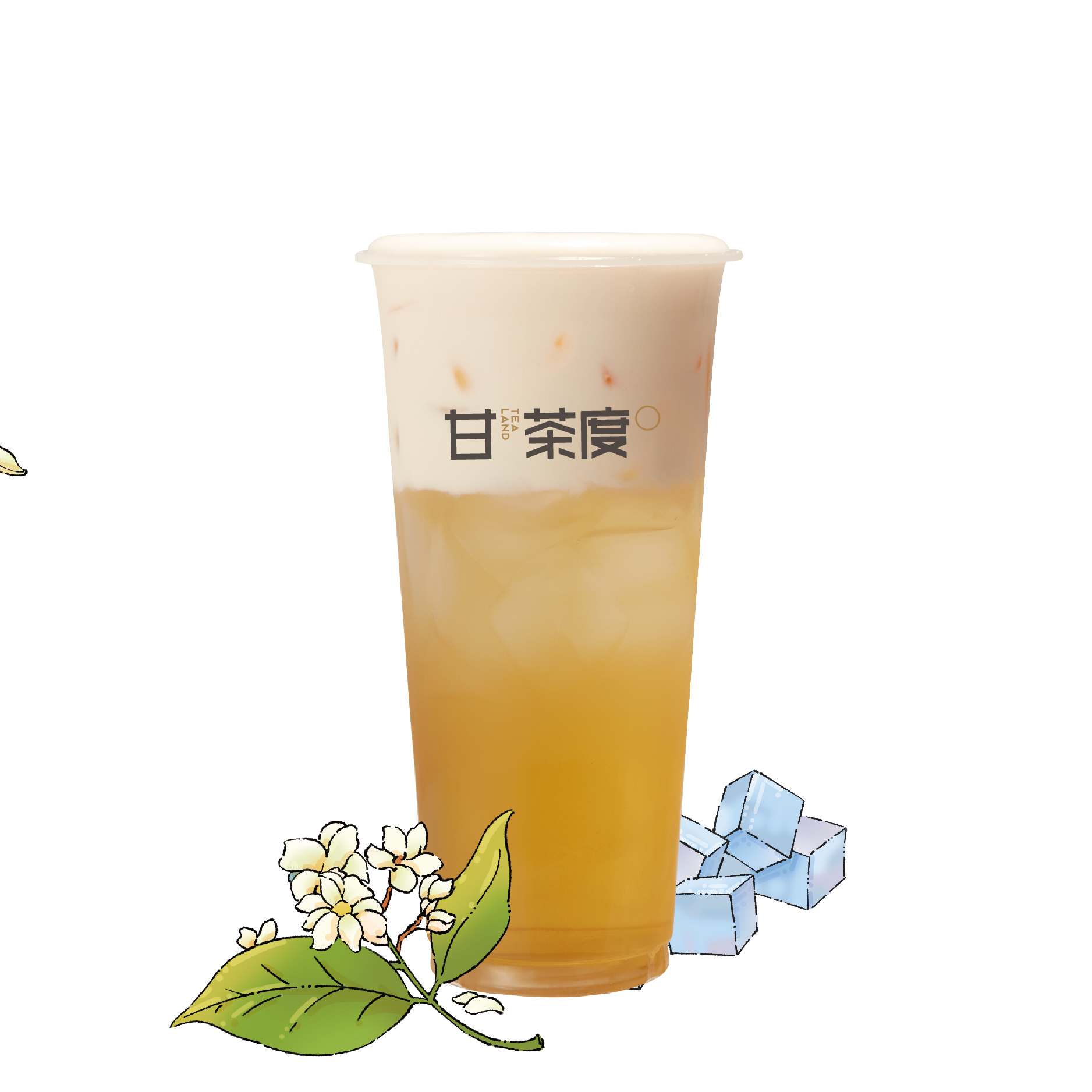 茉香绿茶奶盖